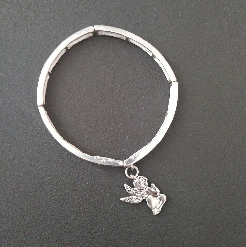Silver angel bracelet